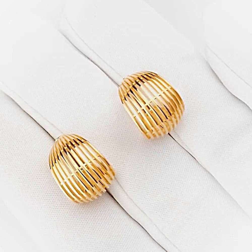 Серьги конго из красного золота 585 пробы