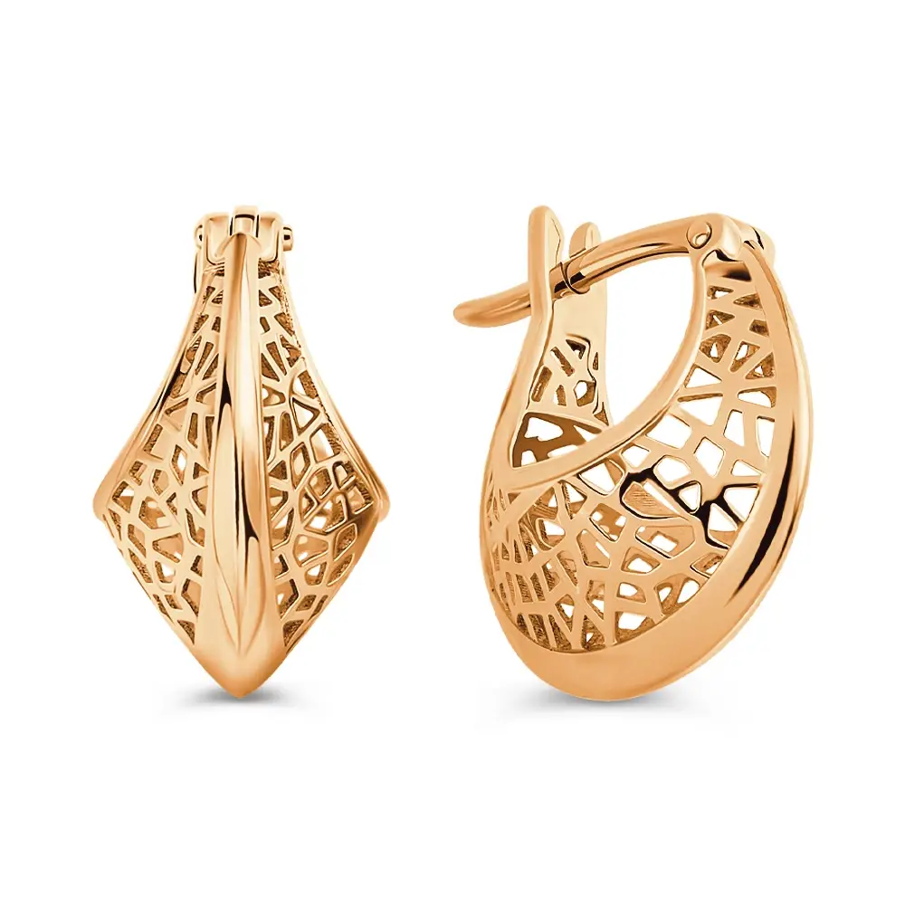 Серьги из красного золота 585 пробы 1