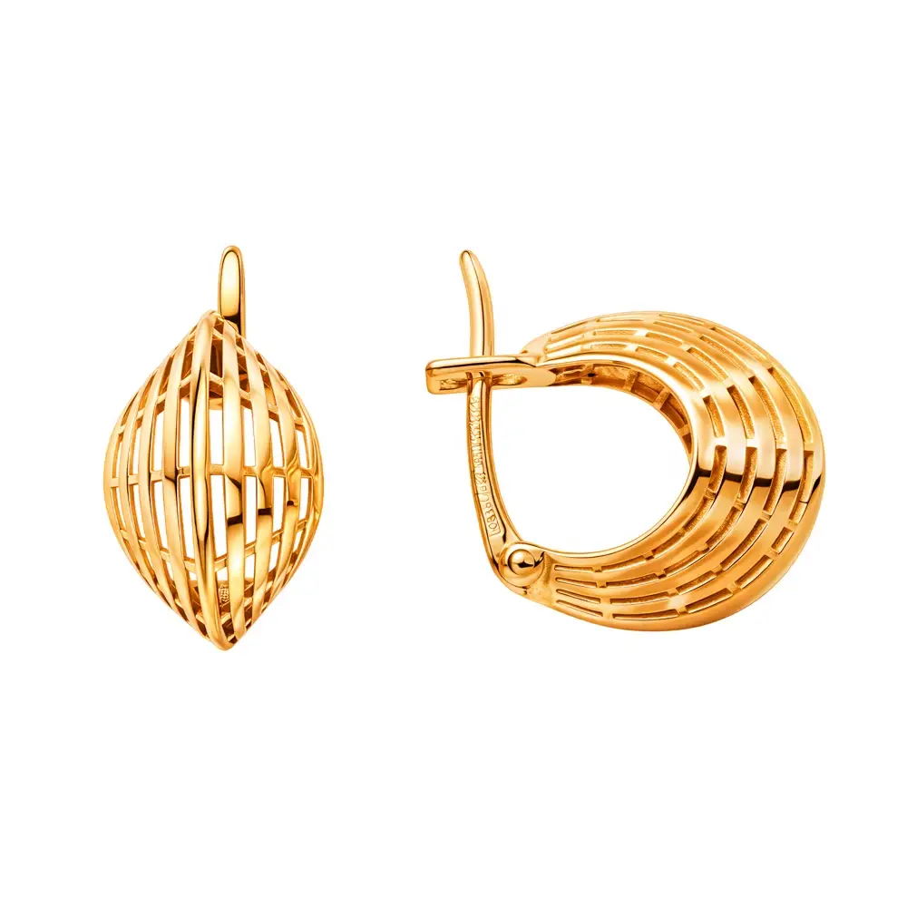 Серьги из красного золота 585 пробы 3