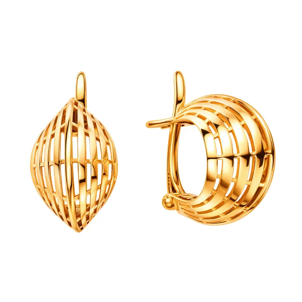 Серьги из красного золота 585 пробы 1