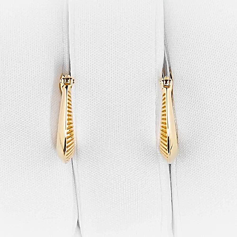 Серьги конго из красного золота 585 пробы