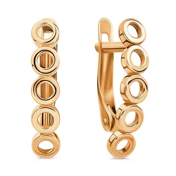 Серьги из красного золота 375 пробы