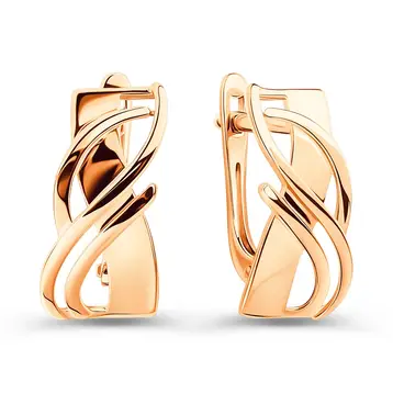 Серьги из красного золота 585 пробы