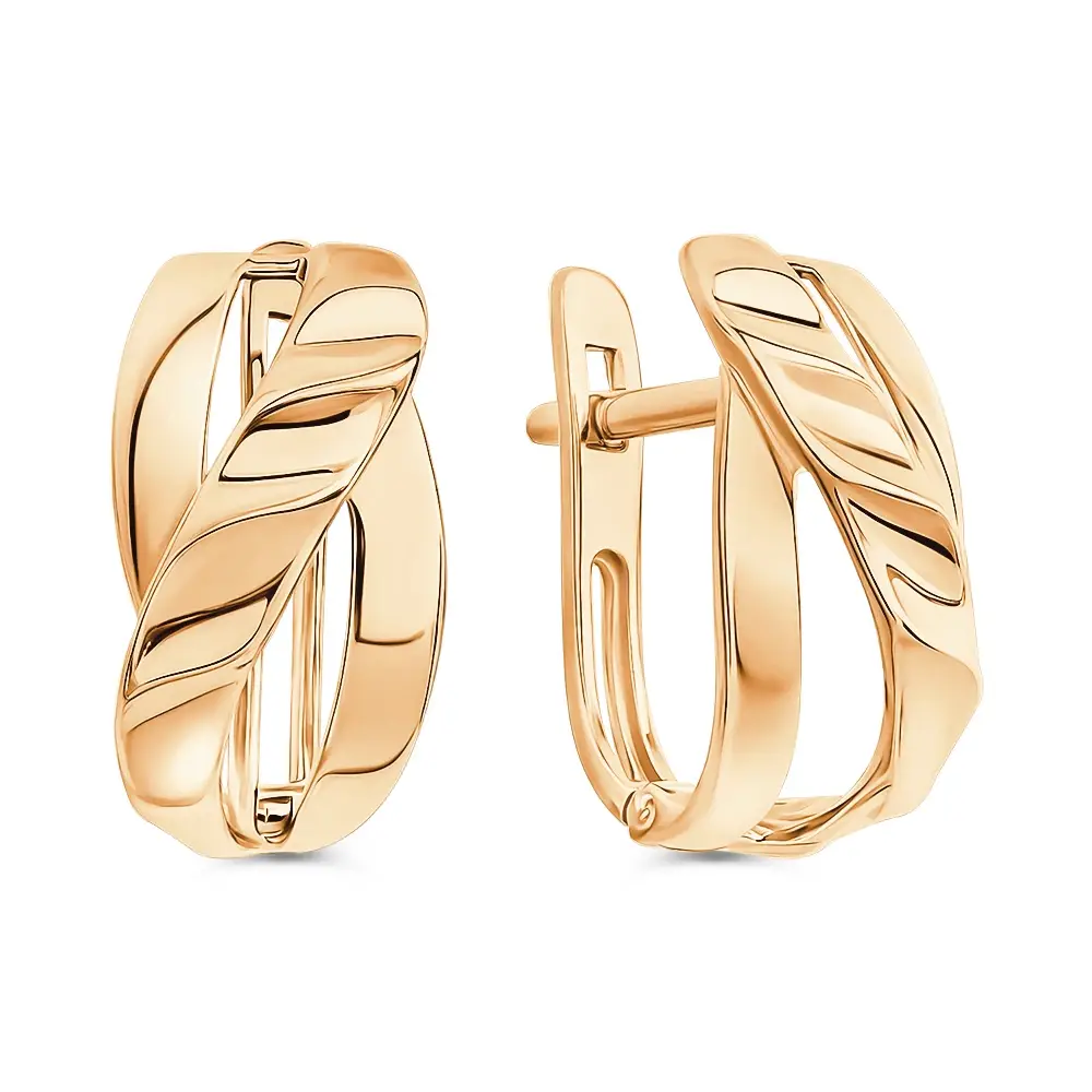 Серьги из красного золота 585 пробы 1