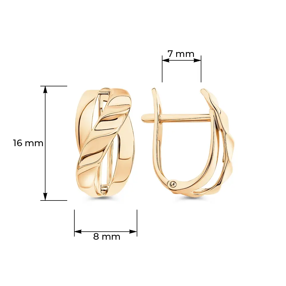 Серьги из красного золота 585 пробы 4