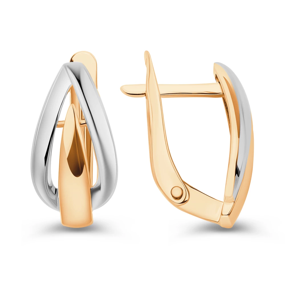 Серьги из красного золота 585 пробы
