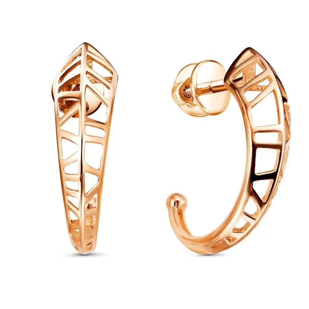Серьги из красного золота 585 пробы 1
