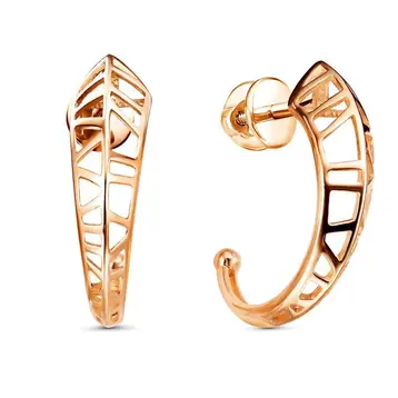 Серьги из красного золота 585 пробы