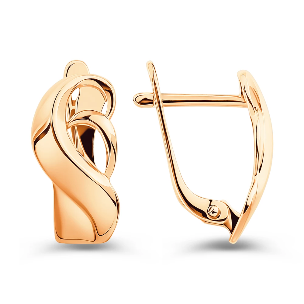 Серьги из красного золота 585 пробы