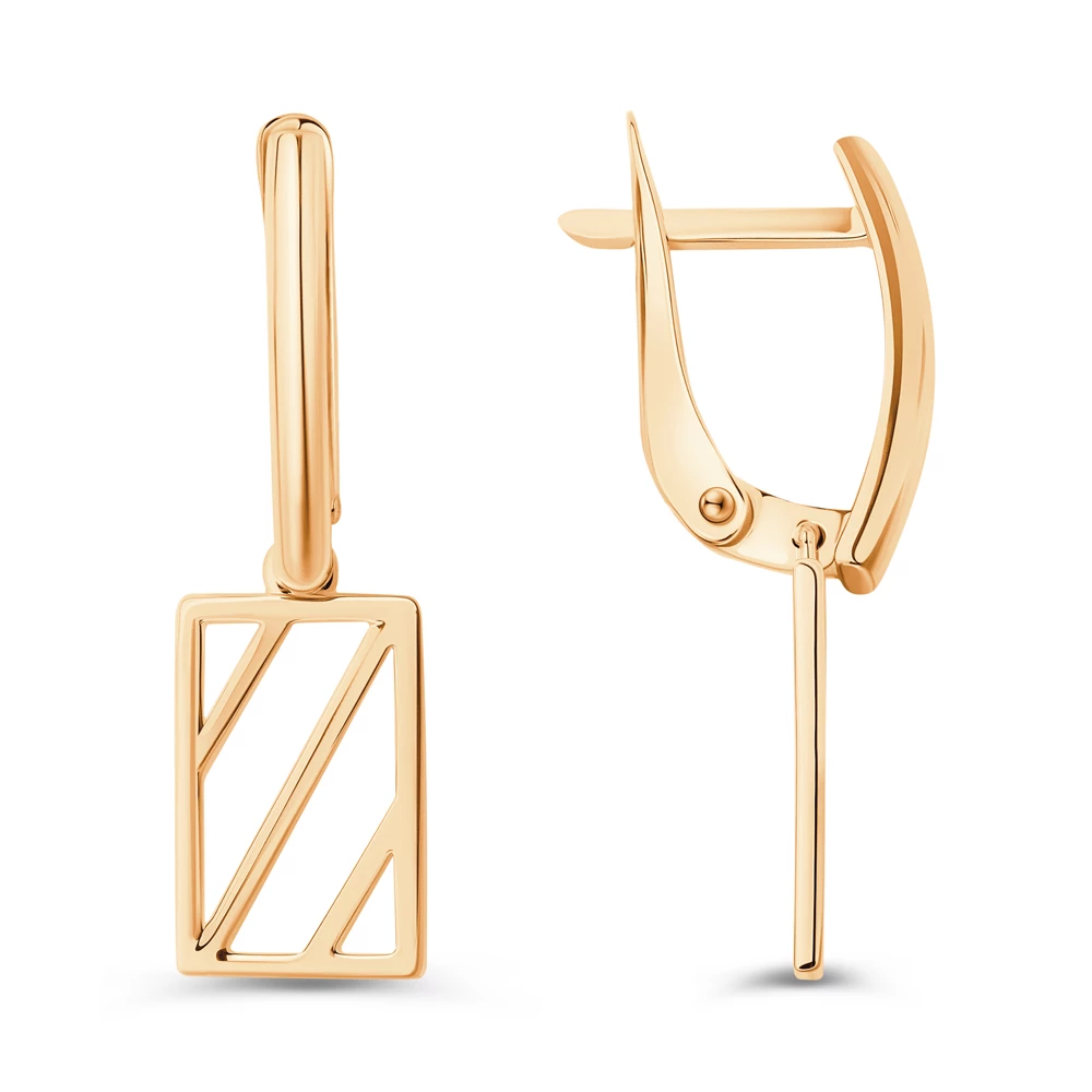 Серьги из красного золота 585 пробы