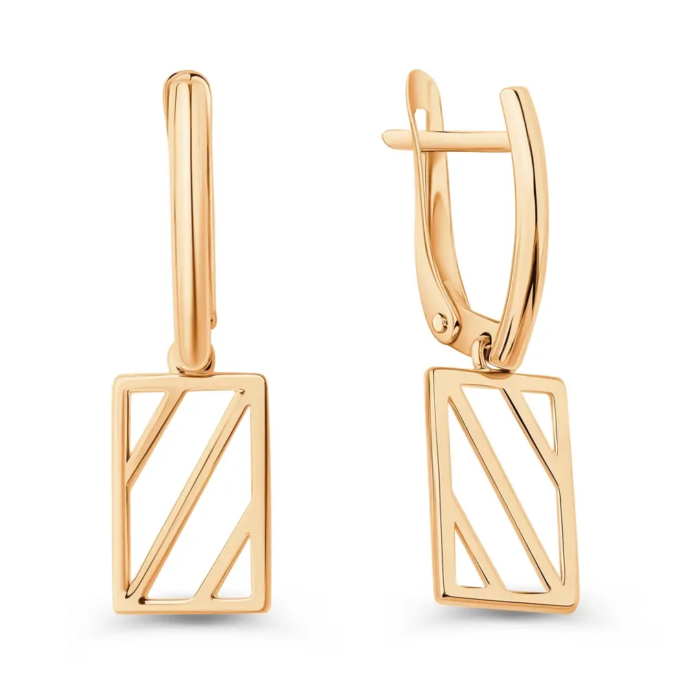 Серьги из красного золота 585 пробы 1