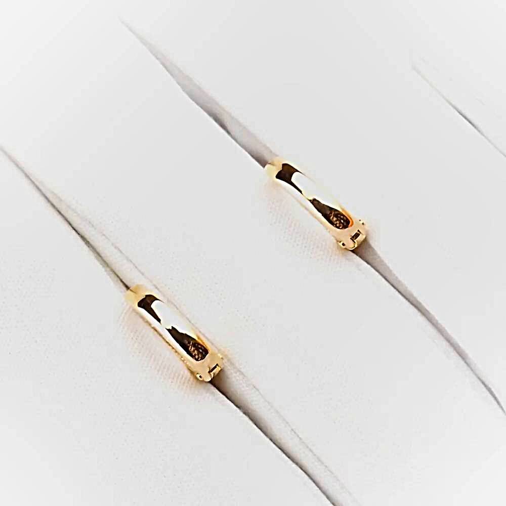 Серьги конго из красного золота 375 пробы