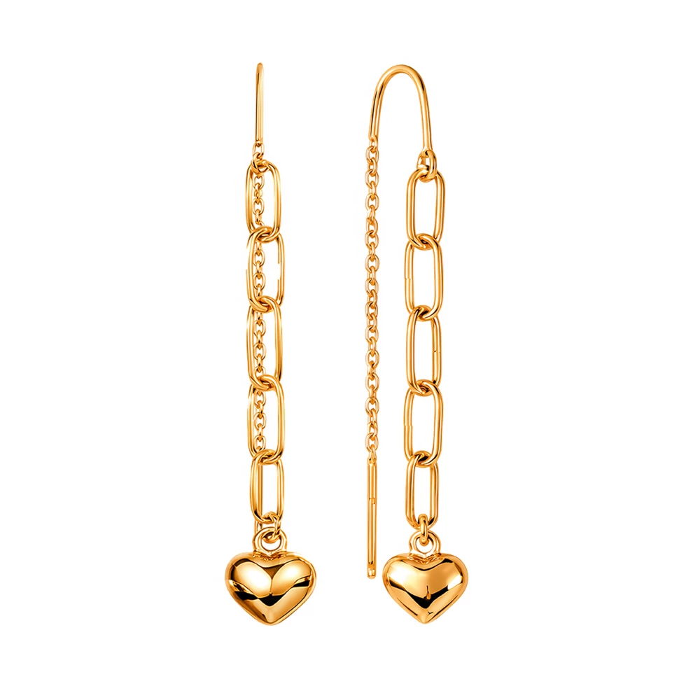 Серьги из красного золота 585 пробы