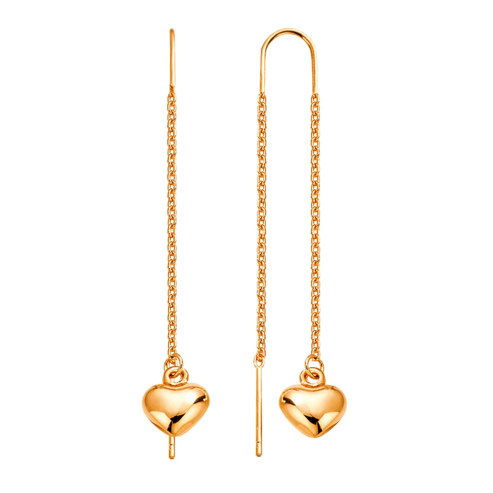 Серьги из красного золота 585 пробы