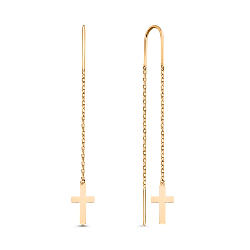 Серьги из красного золота 585 пробы