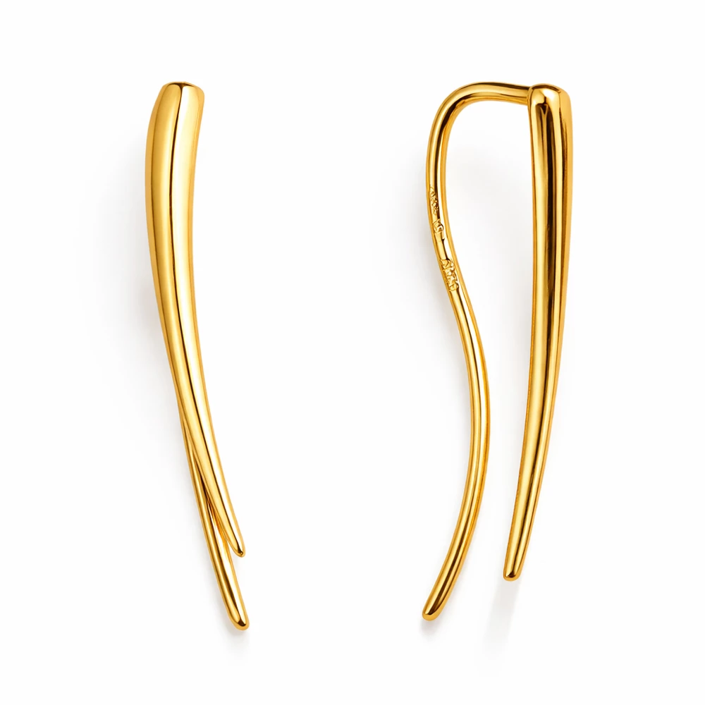 Серьги из красного золота 585 пробы