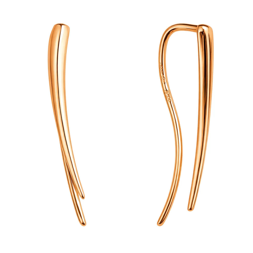 Серьги из красного золота 585 пробы