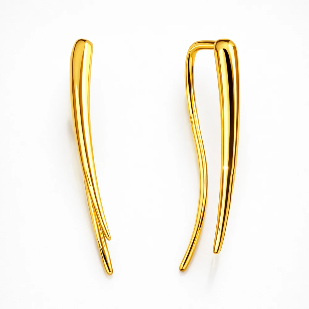 Серьги из красного золота 585 пробы