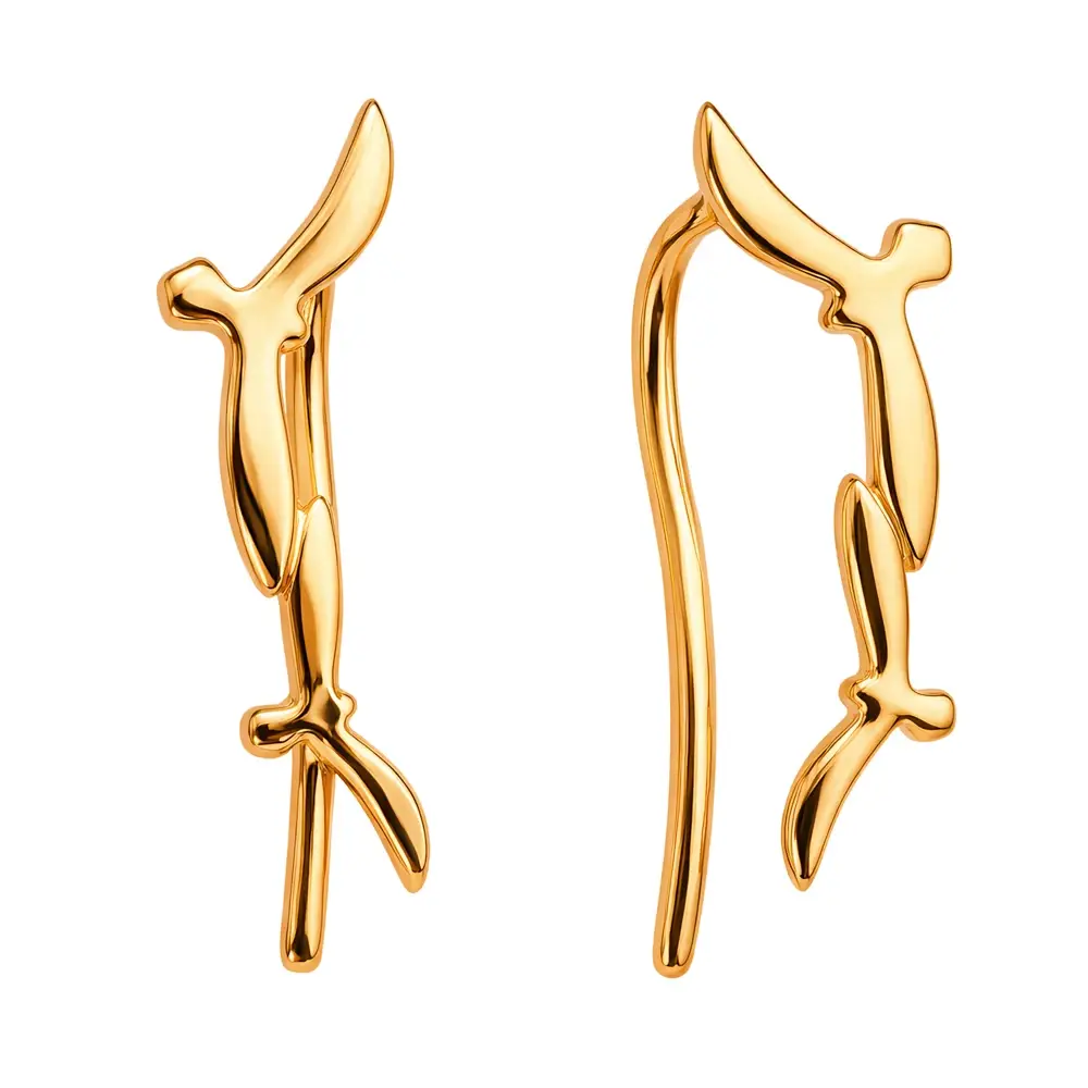 Серьги из красного золота 585 пробы 1