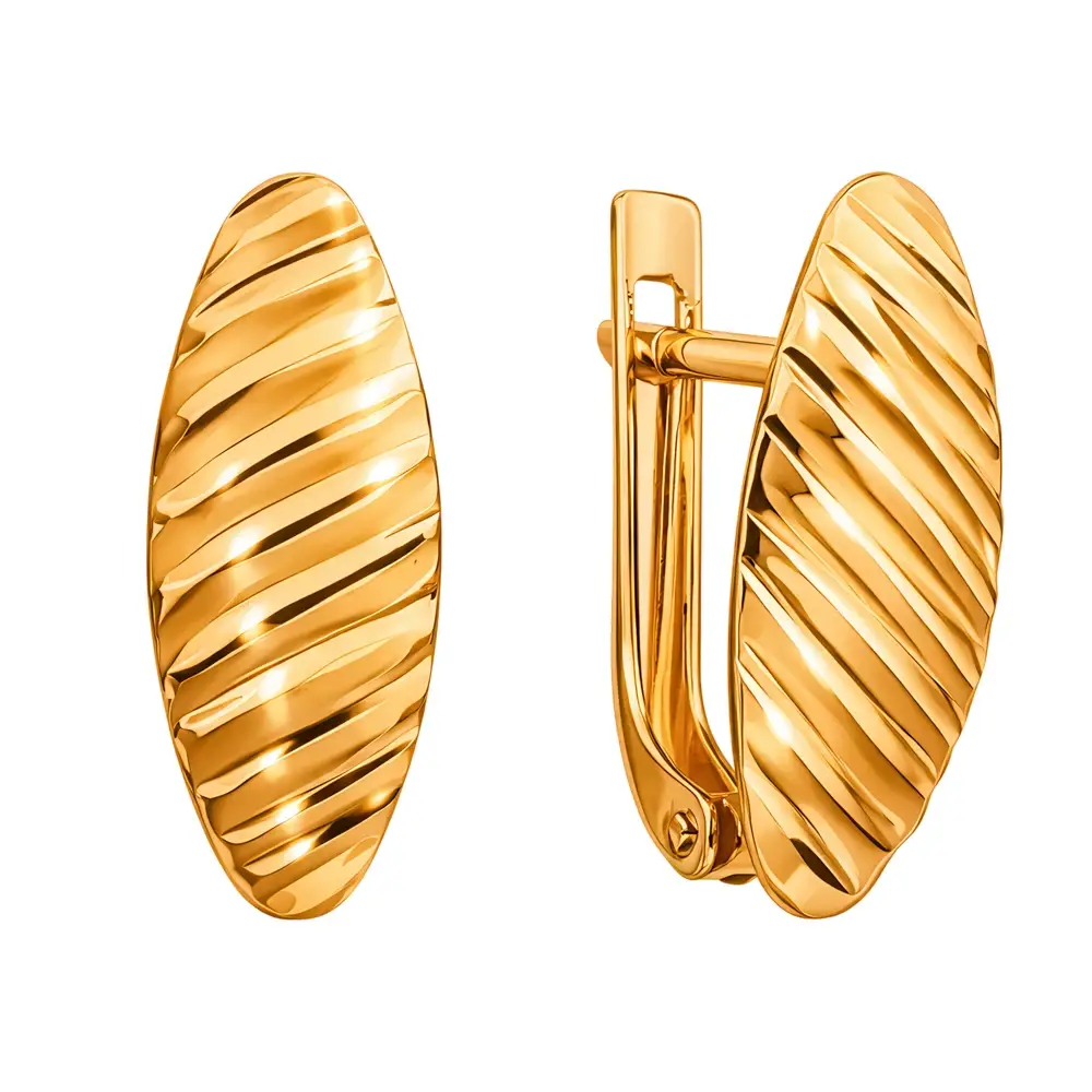 Серьги из красного золота 585 пробы 1