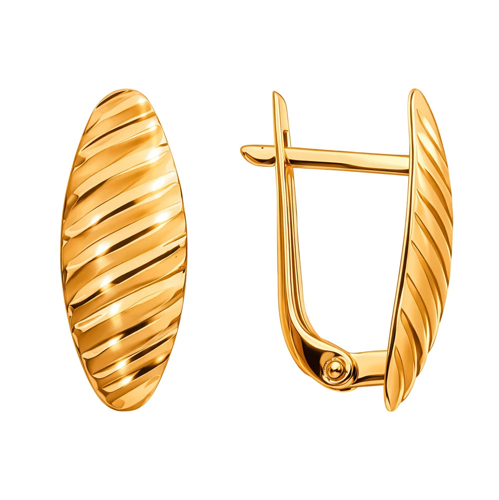 Серьги из красного золота 585 пробы