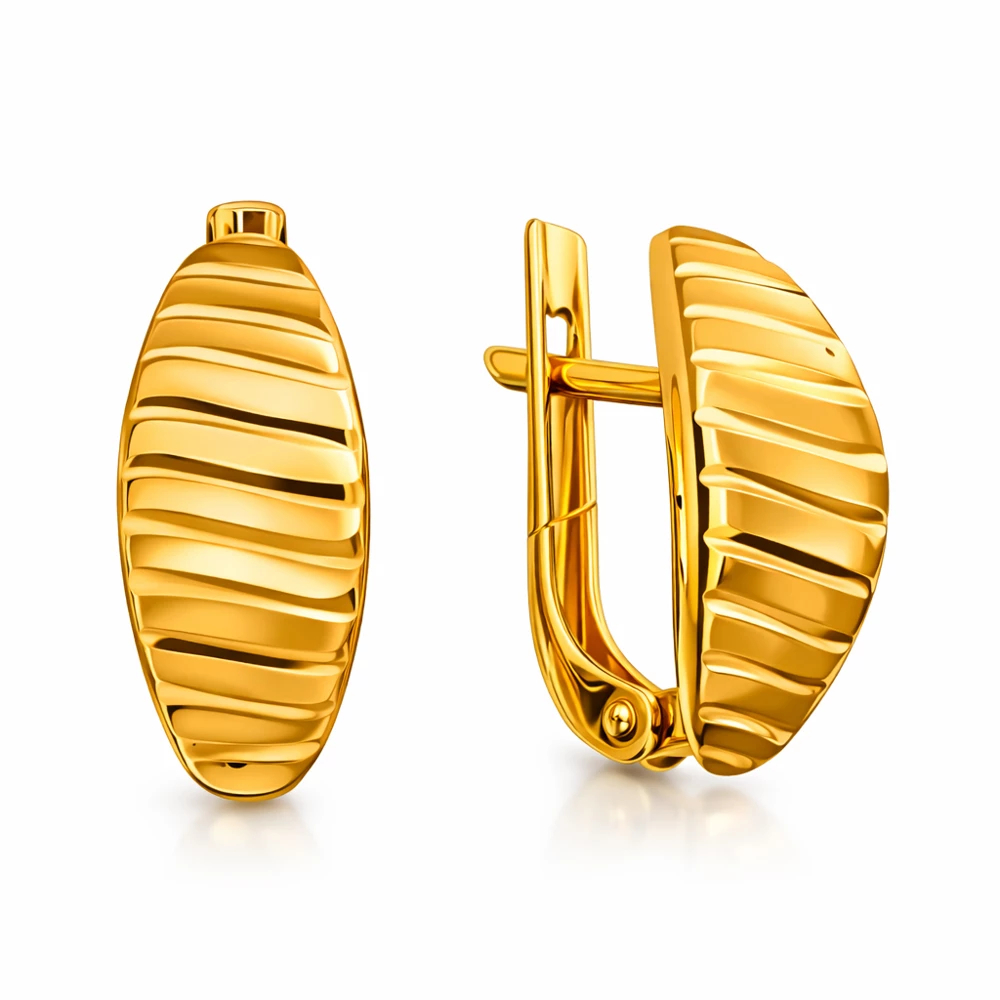 Серьги из красного золота 585 пробы