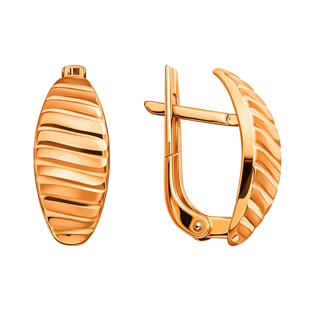 Серьги из красного золота 585 пробы