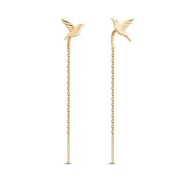 Серьги из красного золота 585 пробы