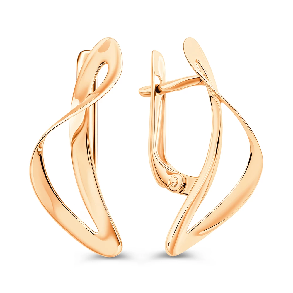 Серьги из красного золота 585 пробы
