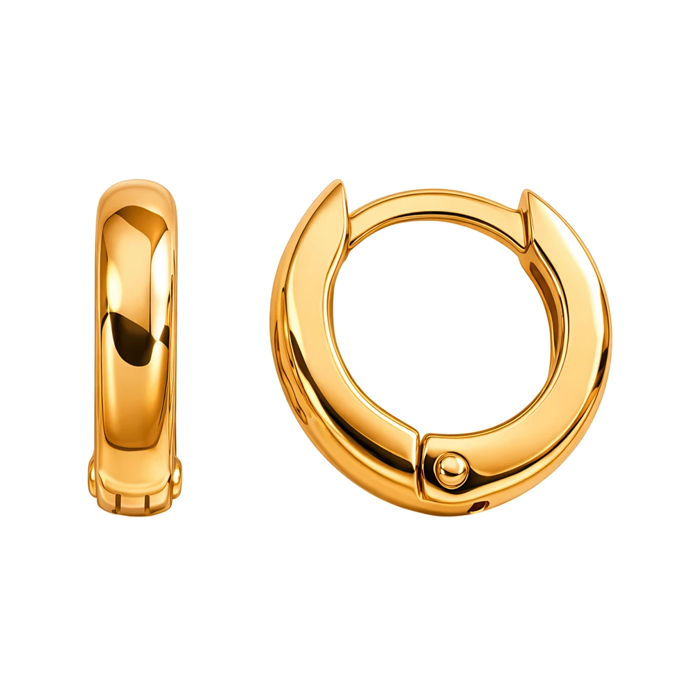 Серьги конго из красного золота 585 пробы