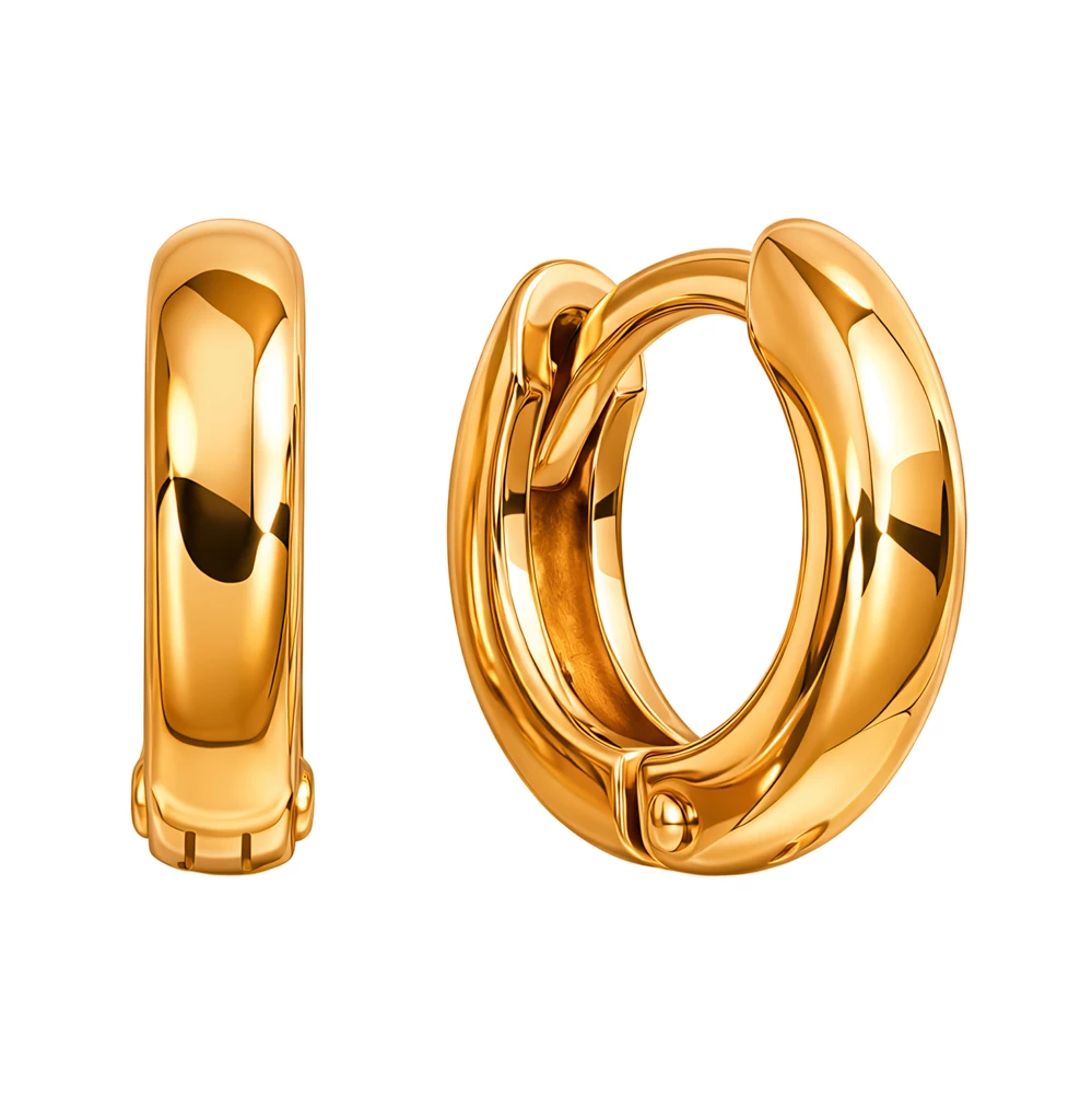 Серьги конго из красного золота 585 пробы