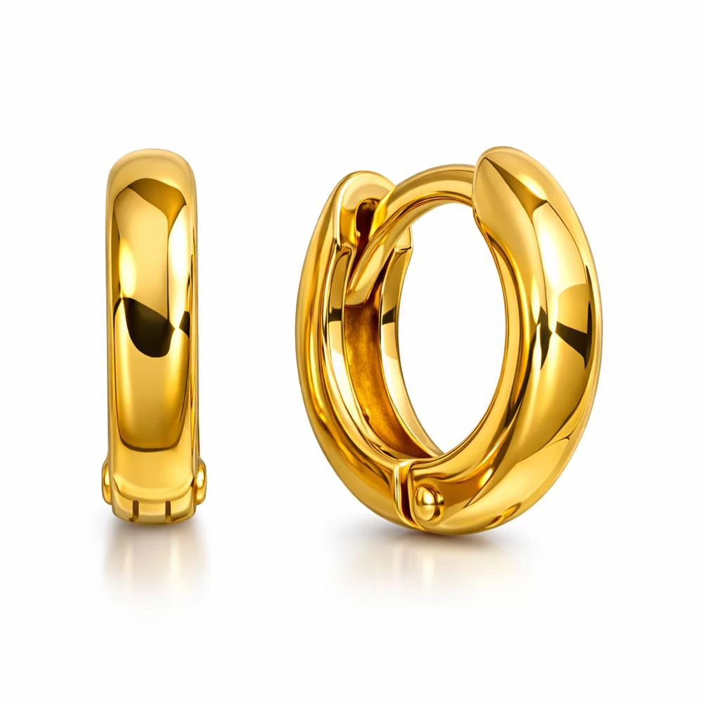 Серьги конго из красного золота 585 пробы