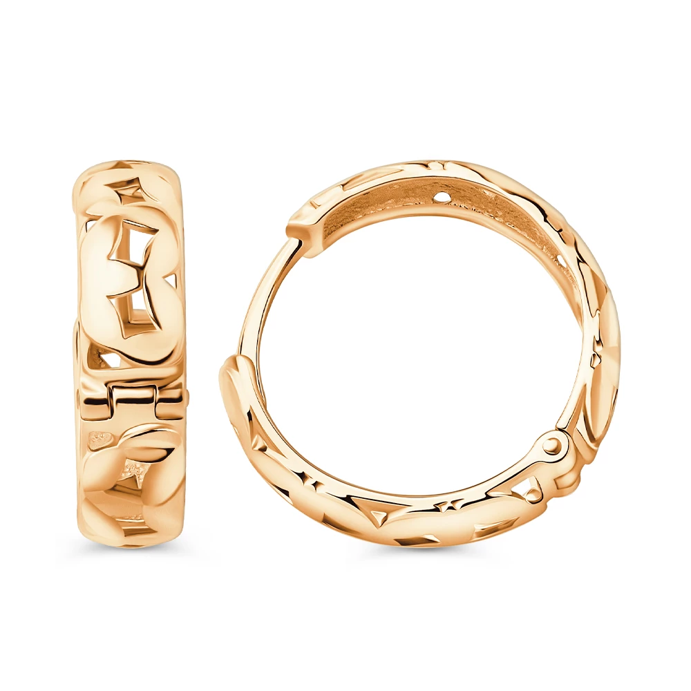 Серьги из красного золота 585 пробы