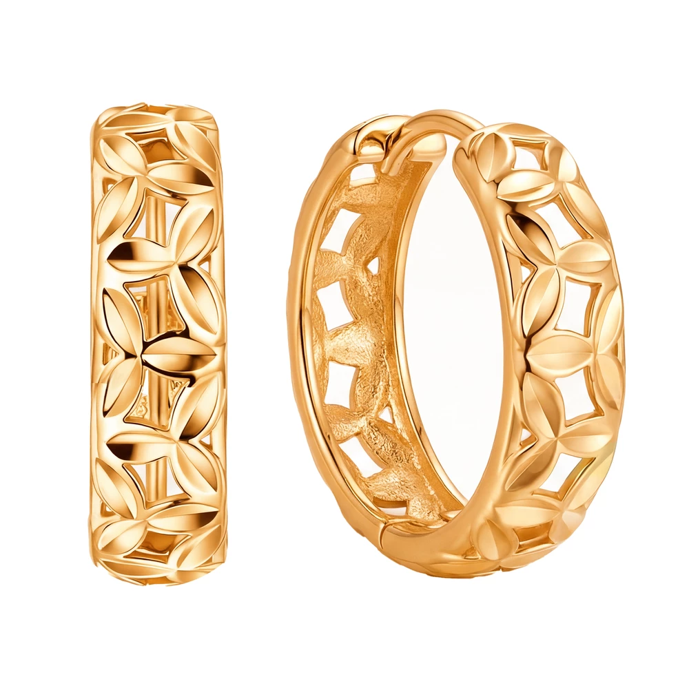 Серьги из красного золота 585 пробы