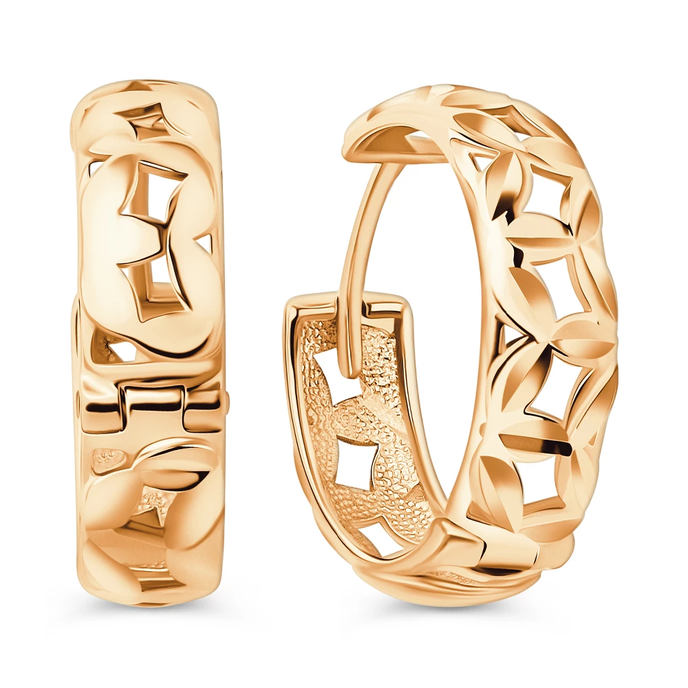 Серьги из красного золота 585 пробы