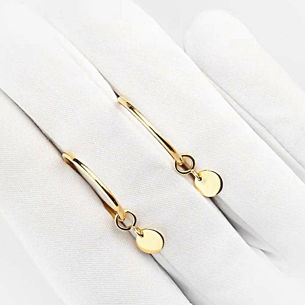 Серьги конго из красного золота 585 пробы 1