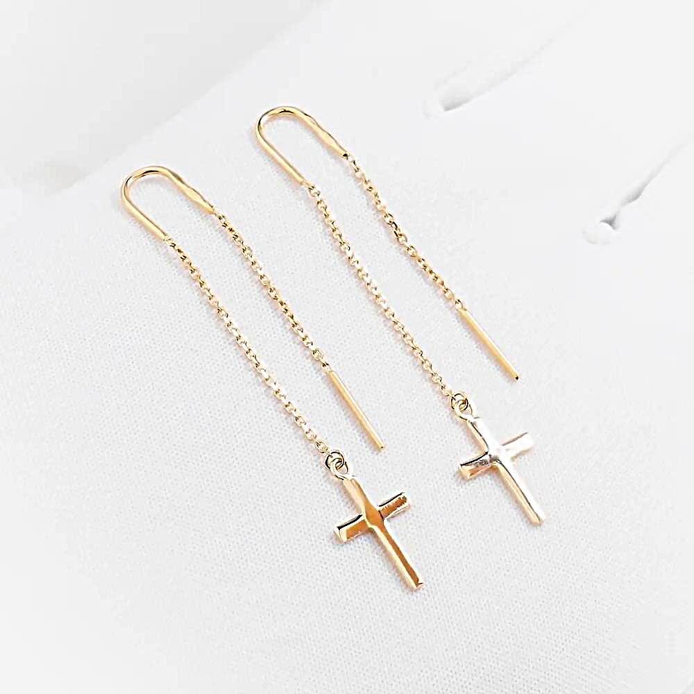 Серьги из красного золота 585 пробы 1