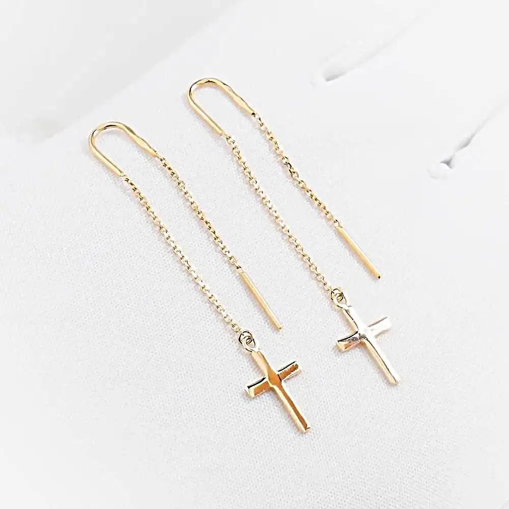Серьги из красного золота 585 пробы 2