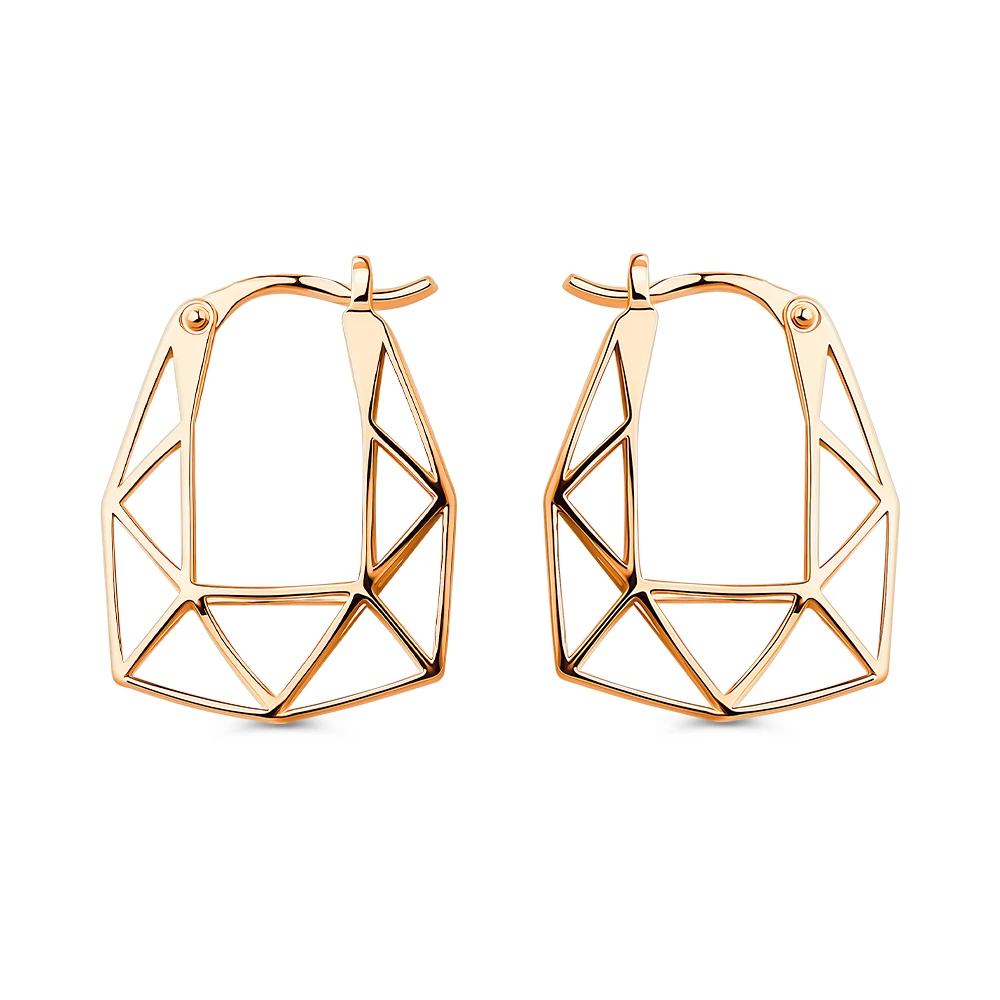 Серьги из красного золота 585 пробы