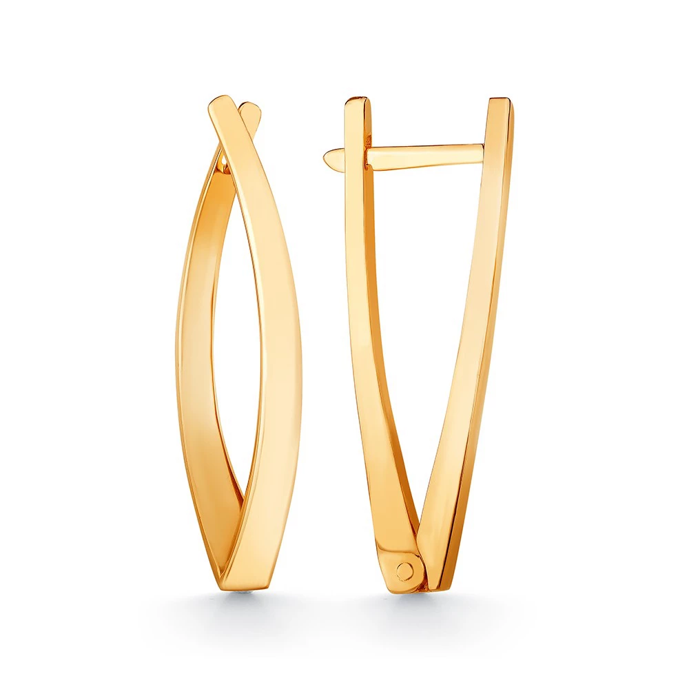 Серьги из красного золота 585 пробы