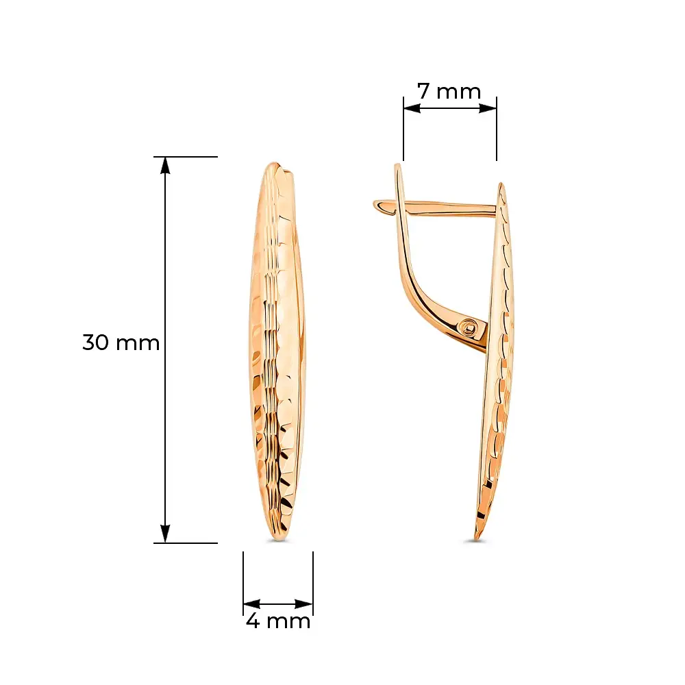 Серьги из красного золота 585 пробы 4