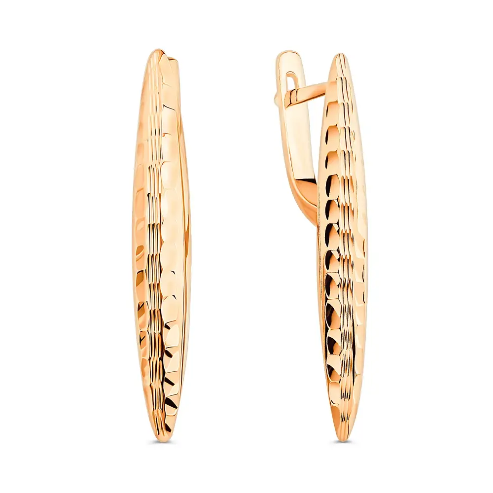 Серьги из красного золота 585 пробы 1