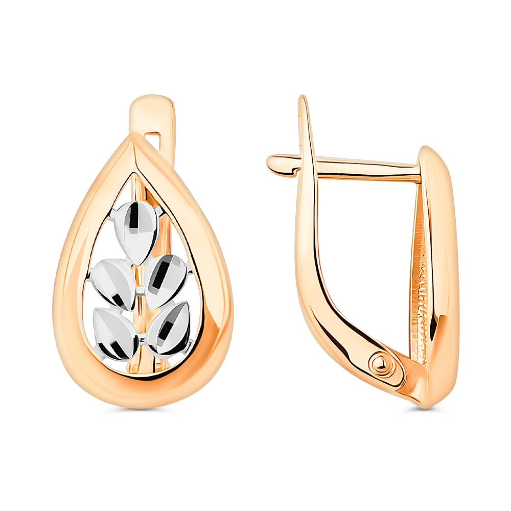 Серьги из красного золота 585 пробы