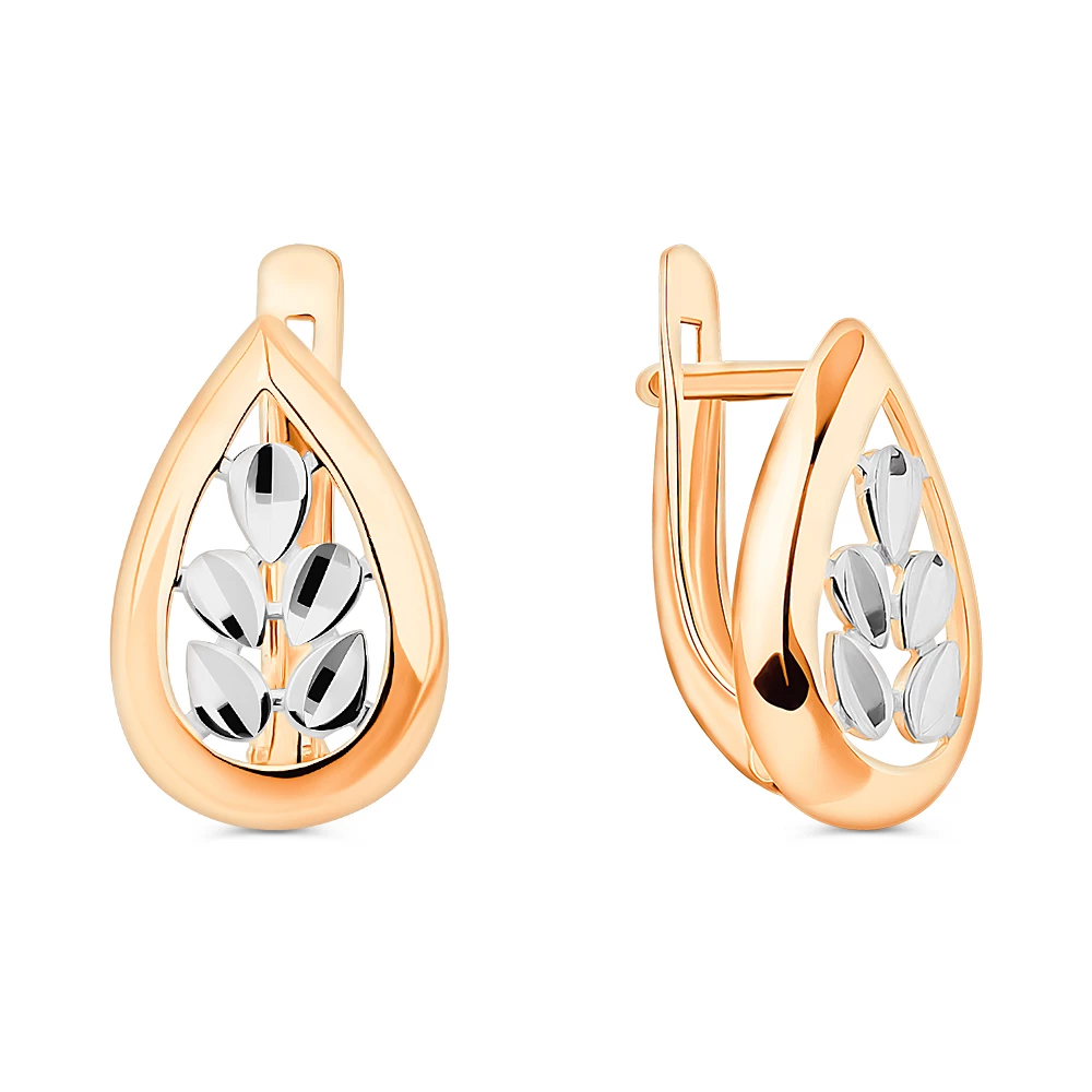 Серьги из красного золота 585 пробы