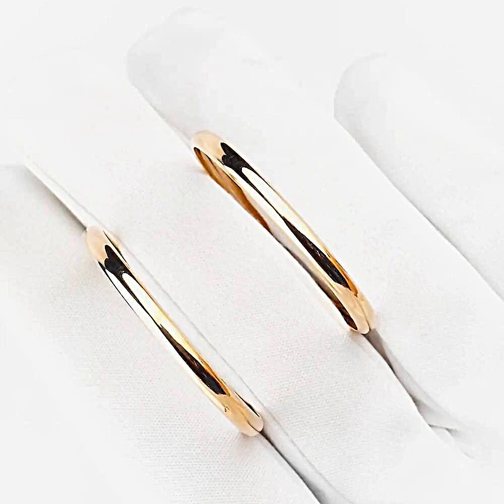 Серьги конго из красного золота 585 пробы 1
