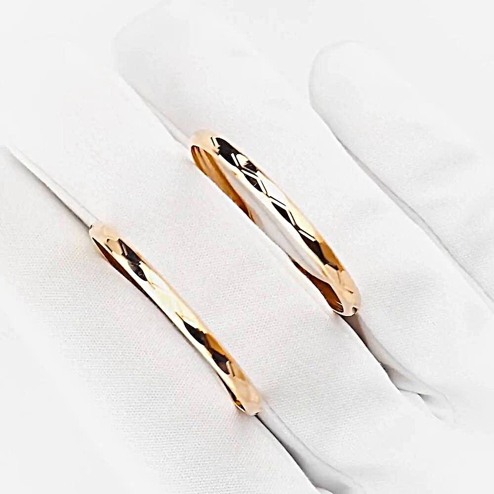 Серьги конго из красного золота 585 пробы 1