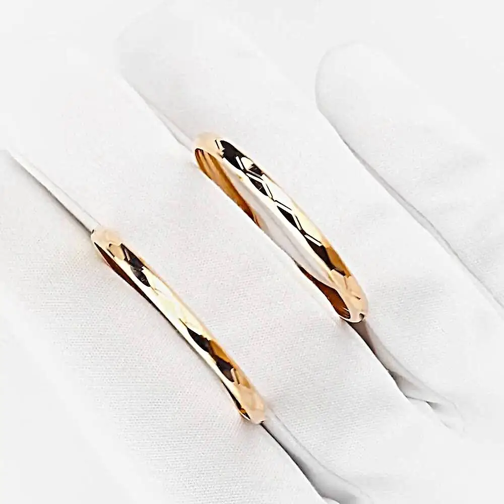Серьги конго из красного золота 585 пробы 2