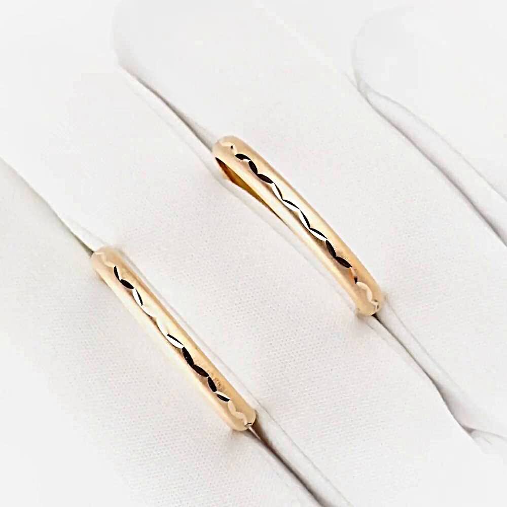 Серьги конго из красного золота 585 пробы 1