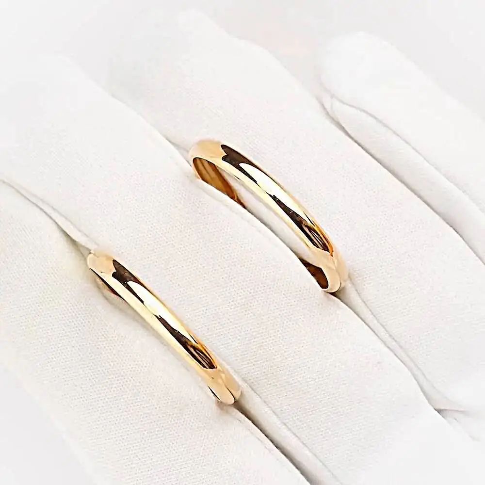 Серьги конго из красного золота 375 пробы 2