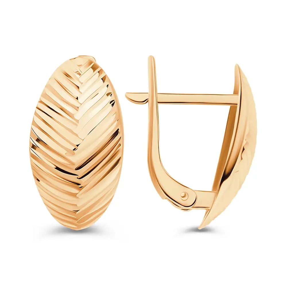 Серьги из красного золота 585 пробы 3